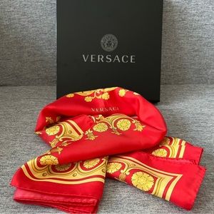 Versace Red & Gold Scarf